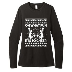 Oh What Fun It Is To Cheer Poms Love Xmas Cheerleader Womens CVC Long Sleeve Shirt