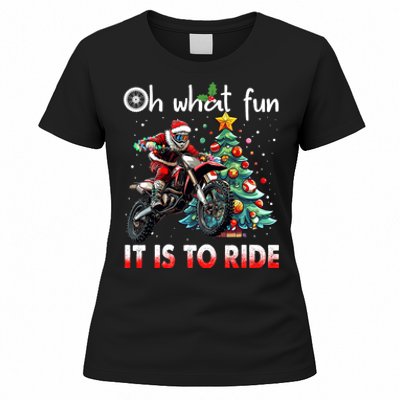 Oh What Fun It Is To Ride Motocross Christmas Women's T-Shirt