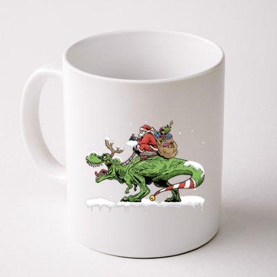 Oh What Fun It Is To Rawr Santa Claus Dinosaur Ride Gift Coffee Mug