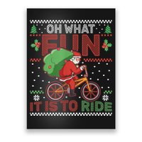 Oh What Fun It Is To Ride Bicycle Cyclist Christmas Poster