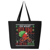 Oh What Fun It Is To Ride Bicycle Cyclist Christmas 25L Jumbo Tote