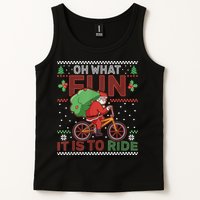 Oh What Fun It Is To Ride Bicycle Cyclist Christmas Tank Top