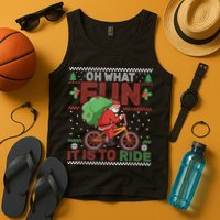 Oh What Fun It Is To Ride Bicycle Cyclist Christmas Tank Top
