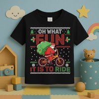Oh What Fun It Is To Ride Bicycle Cyclist Christmas Toddler T-Shirt