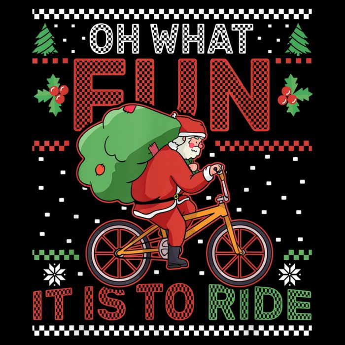 Oh What Fun It Is To Ride Bicycle Cyclist Christmas Toddler T-Shirt