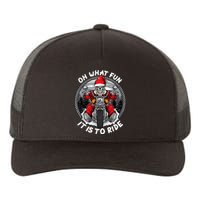 Oh What Fun It Is To Ride Christmas Santa Motorcycle Biker Yupoong Adult 5-Panel Trucker Hat