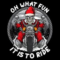 Oh What Fun It Is To Ride Christmas Santa Motorcycle Biker 16 in Basic Backpack