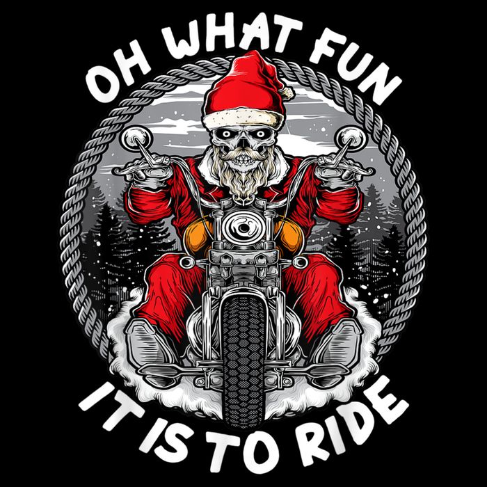 Oh What Fun It Is To Ride Christmas Santa Motorcycle Biker 16 in Basic Backpack