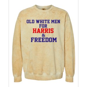 Old White For Harris And Freedom Election Usa 2024 Colorblast Crewneck Sweatshirt