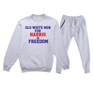 Old White For Harris And Freedom Election Usa 2024 Premium Crewneck Sweatsuit Set