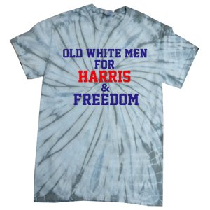 Old White For Harris And Freedom Election Usa 2024 Tie-Dye T-Shirt