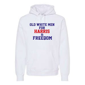 Old White For Harris And Freedom Election Usa 2024 Premium Hoodie