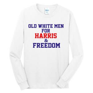 Old White For Harris And Freedom Election Usa 2024 Tall Long Sleeve T-Shirt