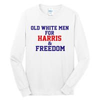 Old White For Harris And Freedom Election Usa 2024 Tall Long Sleeve T-Shirt