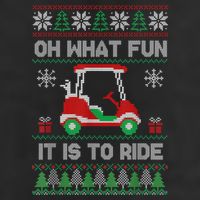 Oh What Fun It Is To Ride Golf Cart Golfer Christmas Golfing Adult Drive Performance Visor