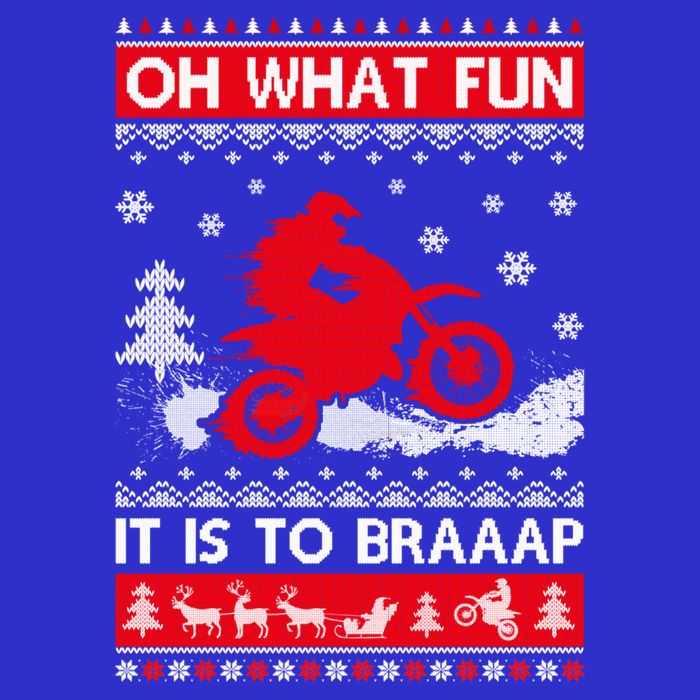Oh What Fun It Is To Drive Dirt Bike Ugly Christmas Xmas Meaningful Gift 16 in Basic Backpack