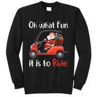 Oh What Fun It Is To Ride Golf Cart Golfer Christmas Golfing Sweatshirt