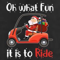 Oh What Fun It Is To Ride Golf Cart Golfer Christmas Golfing Adult Drive Performance Visor