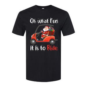 Oh What Fun It Is To Ride Golf Cart Golfer Christmas Golfing Softstyle CVC T-Shirt