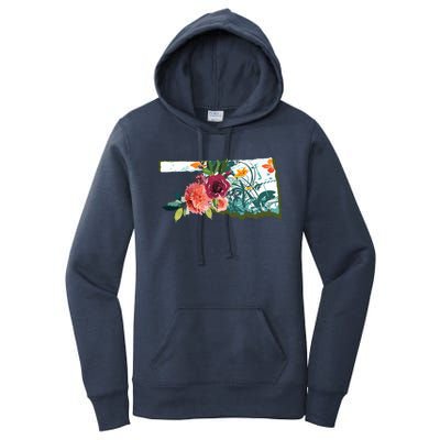 Oklahoma Watercolor Flower Women's Pullover Hoodie