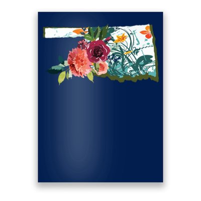 Oklahoma Watercolor Flower Poster