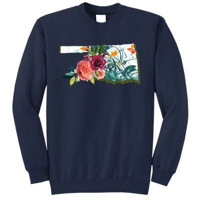 Oklahoma Watercolor Flower Tall Sweatshirt