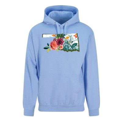 Oklahoma Watercolor Flower Unisex Surf Hoodie