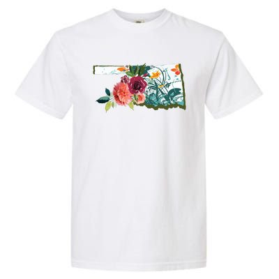 Oklahoma Watercolor Flower Garment-Dyed Heavyweight T-Shirt