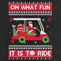 Oh What Fun It Is To Ride Golf Cart Golfer Christmas Sweater 25L Jumbo Tote