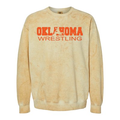 Oklahoma Watercolor Funny Colorblast Crewneck Sweatshirt