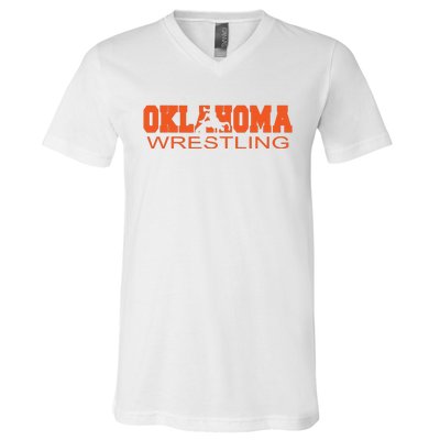 Oklahoma Watercolor Funny V-Neck T-Shirt