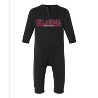 Oklahoma Wrestling Funny Infant Fleece One Piece