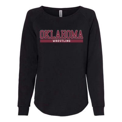 Oklahoma Wrestling Funny Womens California Wash Sweatshirt