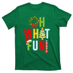 Oh What Fun Christmas With Wreath And Tree T-Shirt