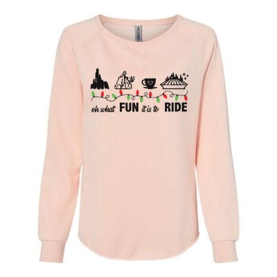 Oh What Fun It Is To Ride Christmas Womens California Wash Sweatshirt