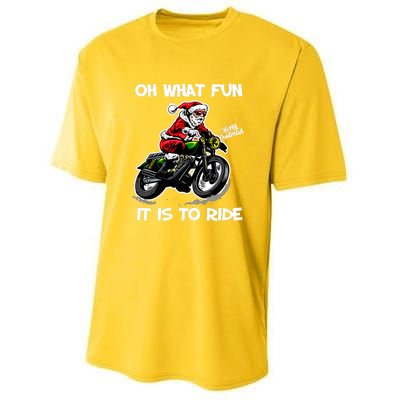 Oh What Fun It Is To Ride Motorcycle Christmas Pajama Gifts Premium Youth Performance Sprint T-Shirt