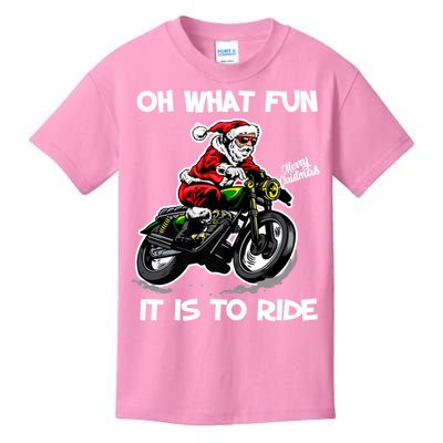 Oh What Fun It Is To Ride Motorcycle Christmas Pajama Gifts Premium Kids T-Shirt