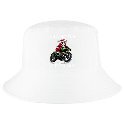 Oh What Fun It Is To Ride Motorcycle Christmas Pajama Gifts Premium Cool Comfort Performance Bucket Hat