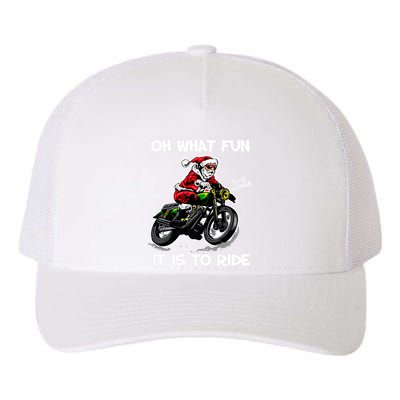 Oh What Fun It Is To Ride Motorcycle Christmas Pajama Gifts Premium Yupoong Adult 5-Panel Trucker Hat