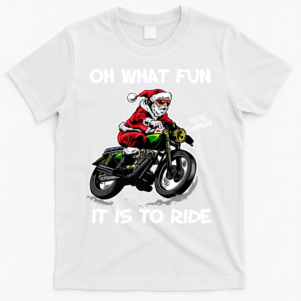 Oh What Fun It Is To Ride Motorcycle Christmas Pajama Gifts Premium T-Shirt
