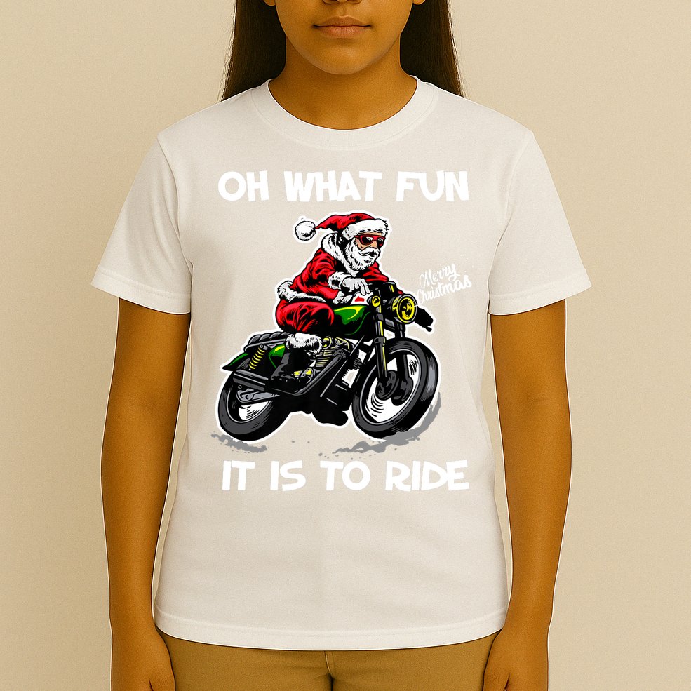 Oh What Fun It Is To Ride Motorcycle Christmas Pajama Gifts Premium T-Shirt
