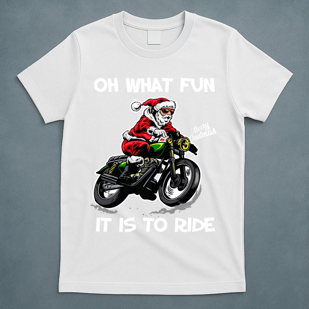 Oh What Fun It Is To Ride Motorcycle Christmas Pajama Gifts Premium T-Shirt