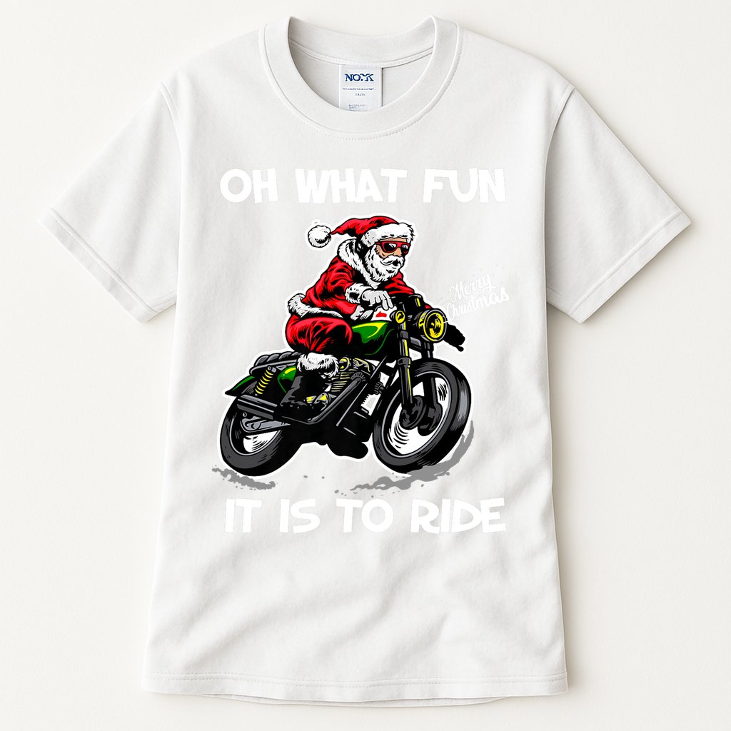 Oh What Fun It Is To Ride Motorcycle Christmas Pajama Gifts Premium Tall T-Shirt