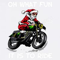 Oh What Fun It Is To Ride Motorcycle Christmas Pajama Gifts Premium Flat Bill Trucker Hat