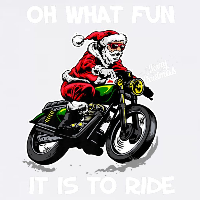 Oh What Fun It Is To Ride Motorcycle Christmas Pajama Gifts Premium Flat Bill Trucker Hat
