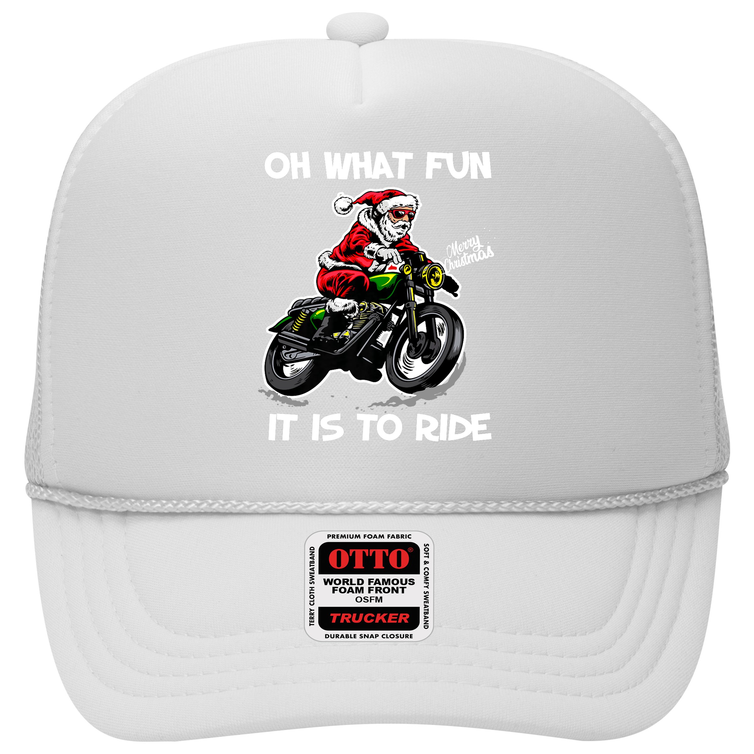 Oh What Fun It Is To Ride Motorcycle Christmas Pajama Gifts Premium Hat
