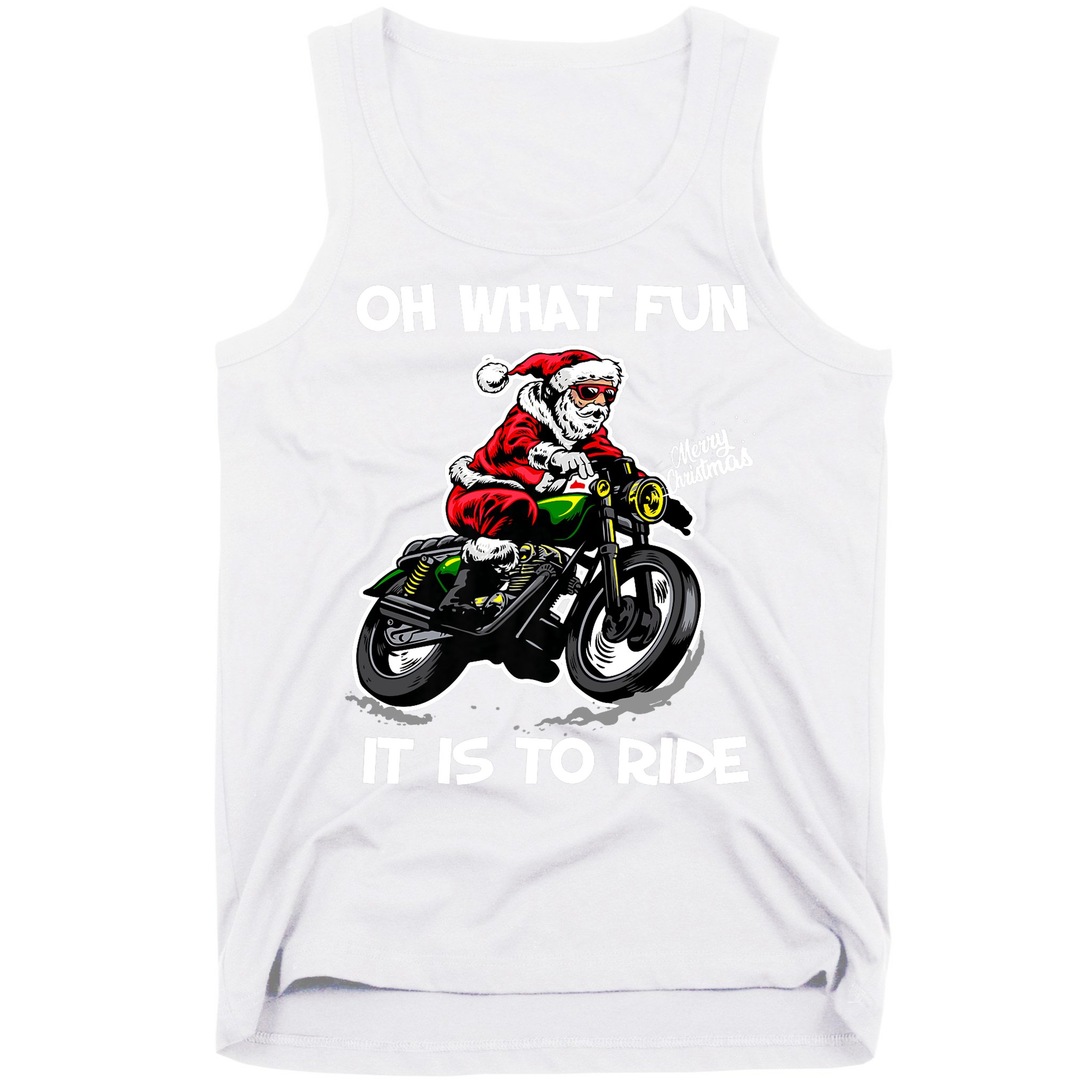 Oh What Fun It Is To Ride Motorcycle Christmas Pajama Gifts Premium Tank Top