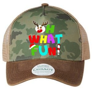 Oh What Fun Christmas Gift With Deer And Santa Hat Gift Legacy Tie Dye Trucker Hat