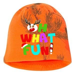 Oh What Fun Christmas Gift With Deer And Santa Hat Gift Kati - Camo Knit Beanie