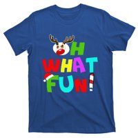 Oh What Fun Christmas Gift With Deer And Santa Hat Gift T-Shirt